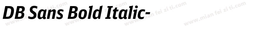 DB Sans Bold Italic字体转换